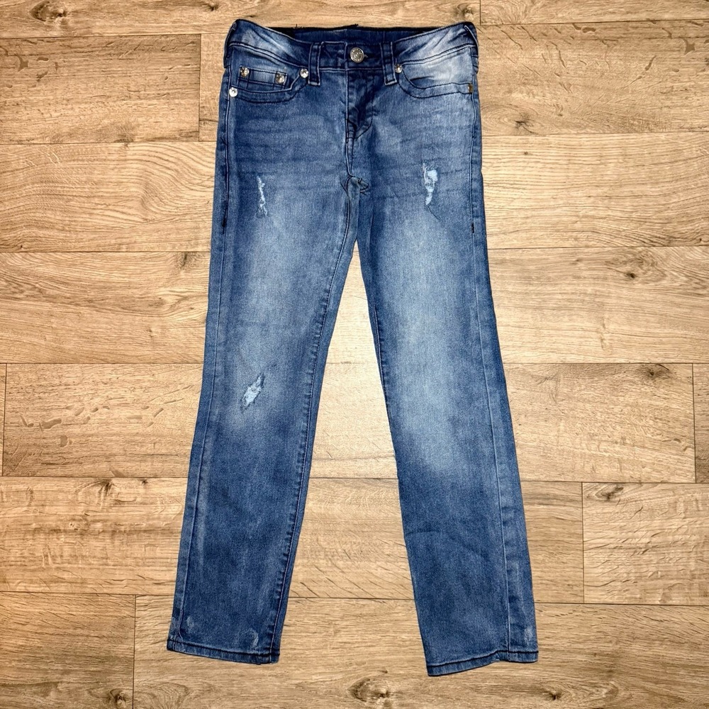 True Religion Kids Size 10 Geno Relaxed Slim Stretch Denim Jeans